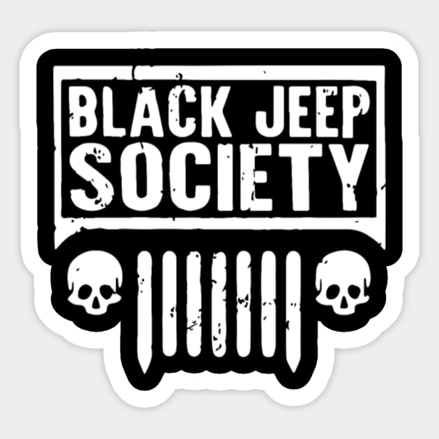 black jeep society jeep Sticker by dieukieu81